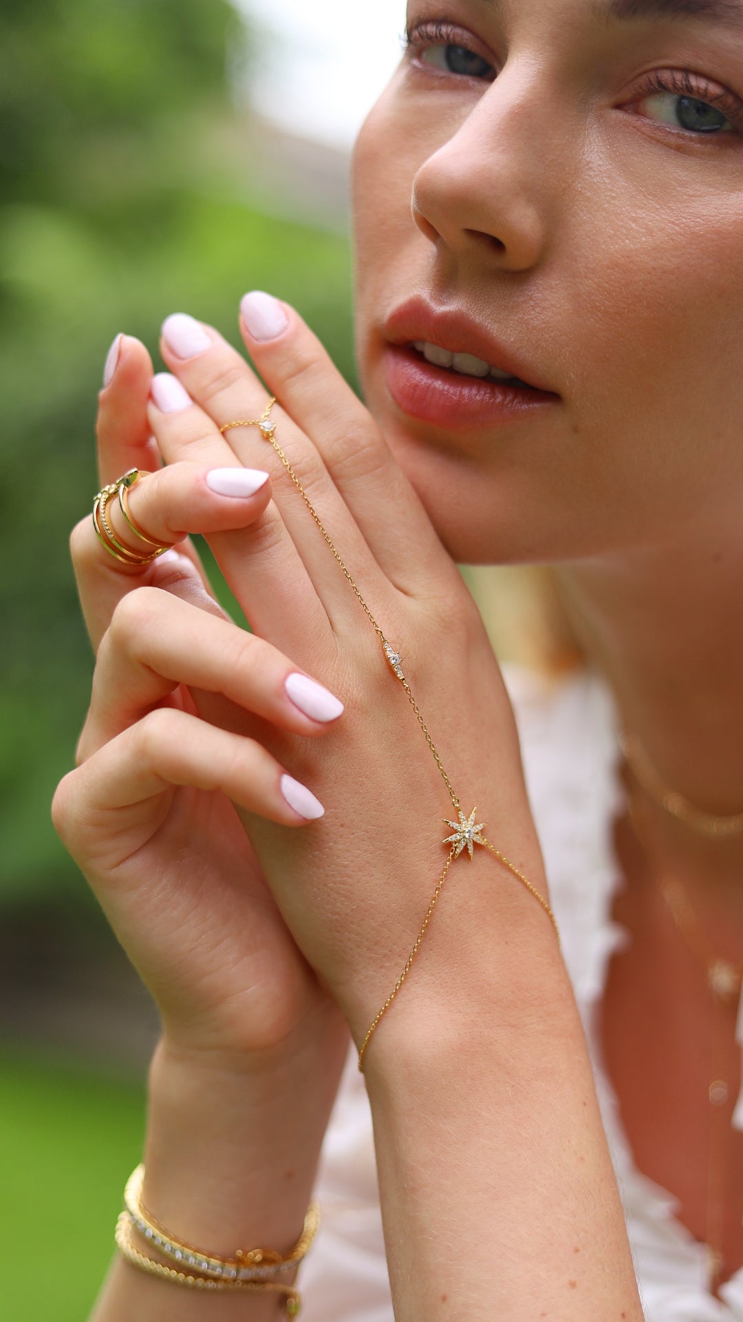 Rigel Hand Bracelet 18K Gold Vermeil