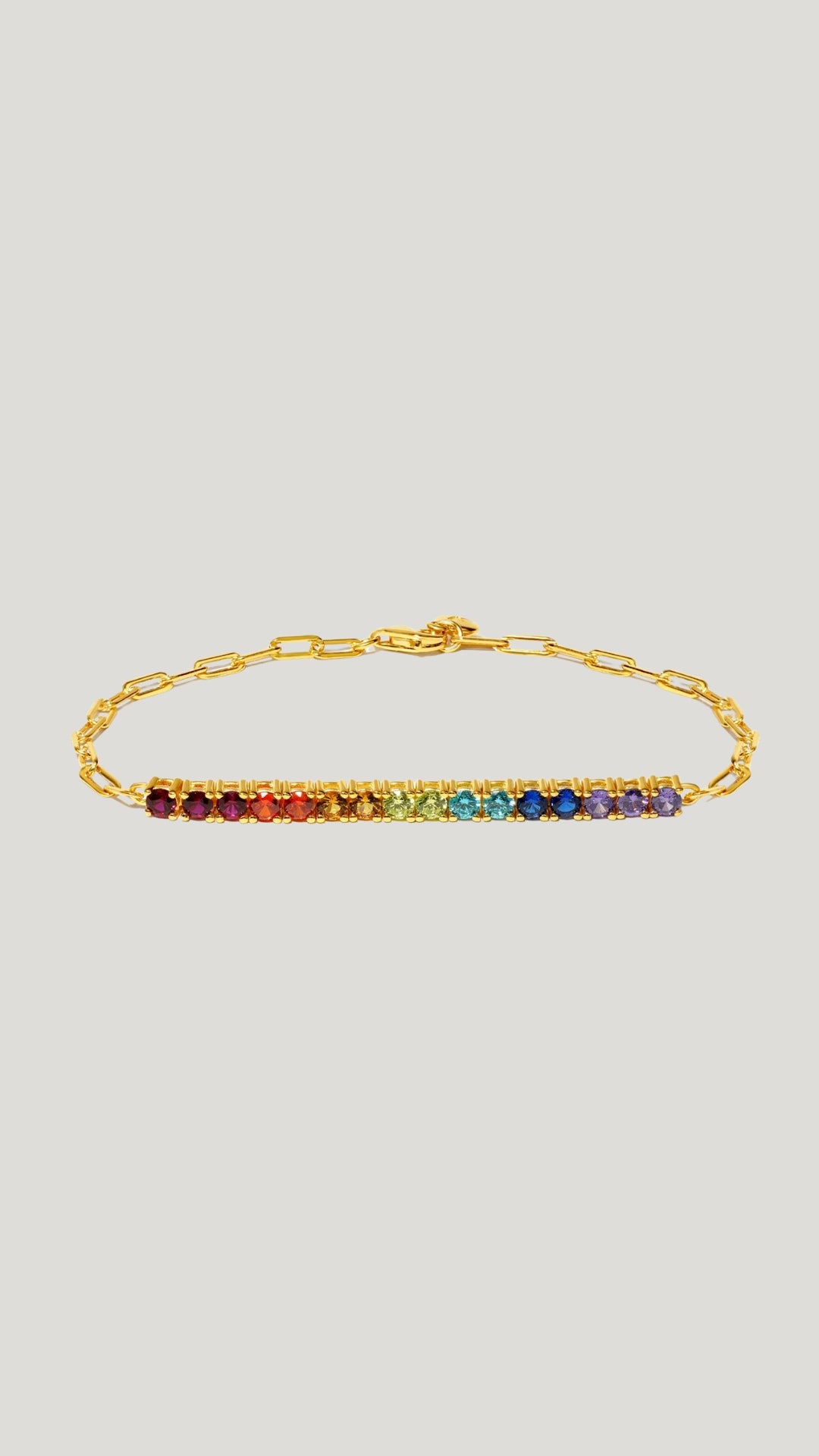 Aimee Rainbow Bracelet 18K Gold Vermeil