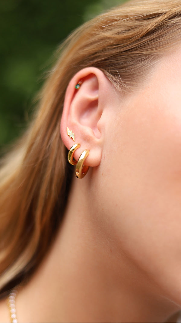 Haley Hoop Earrings Small Gold Vermeil