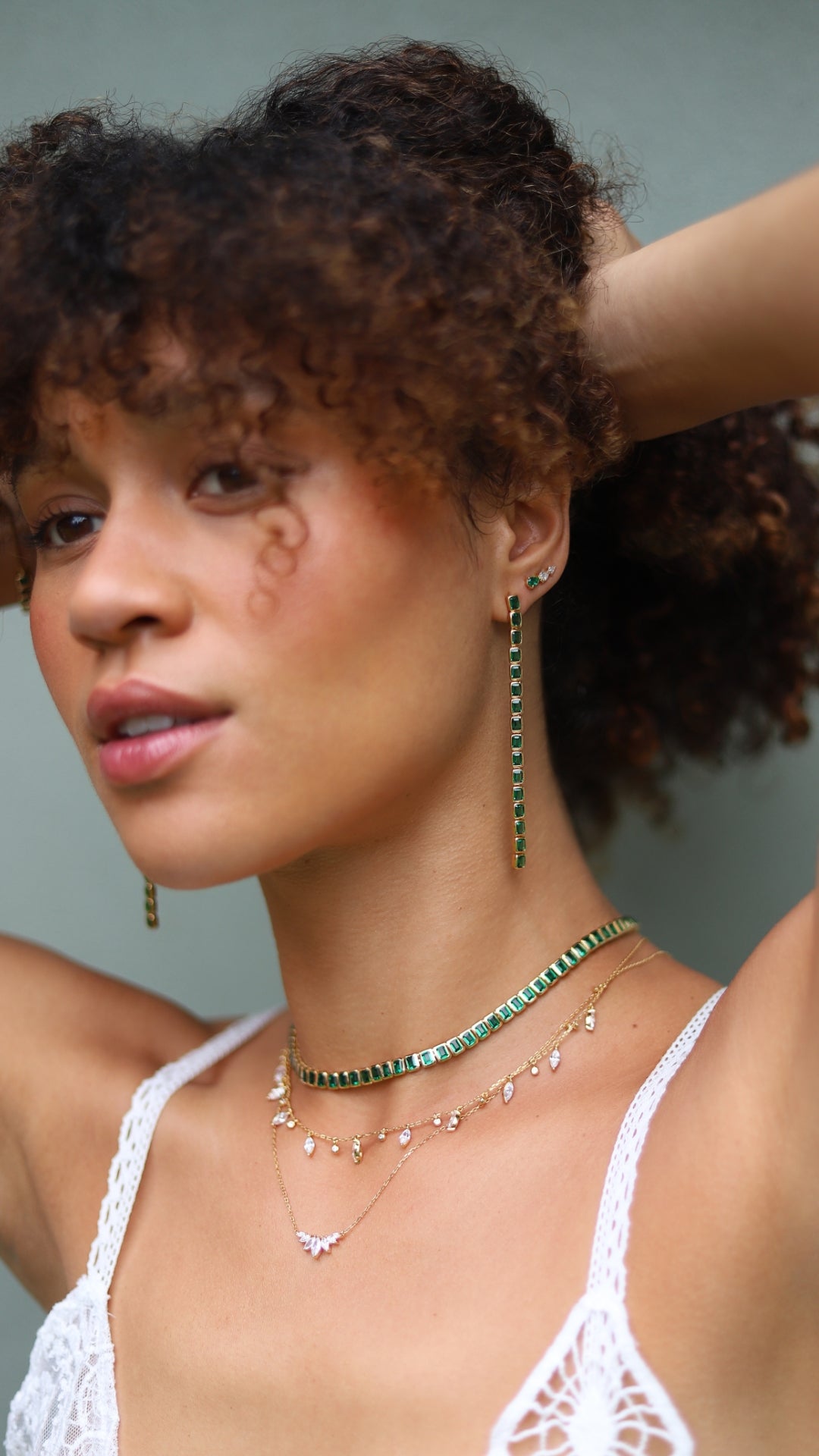 Cassidy Necklace Emerald 18K Gold Vermeil