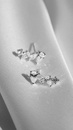 Abigail Studs White Gold Plated