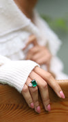 Adila Emerald Green Ring Sterling Silver