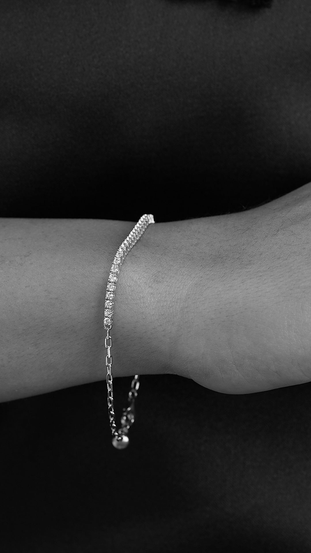 Aimee Bracelet White Gold Plated