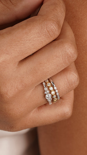 Louann Ring White Gold Plated