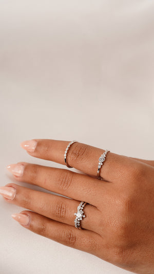 Louann Ring White Gold Plated