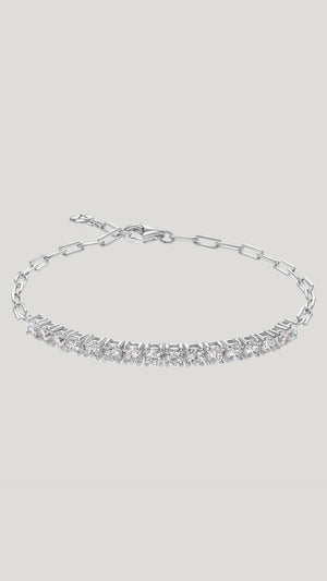 Aimee Bracelet White Gold Plated