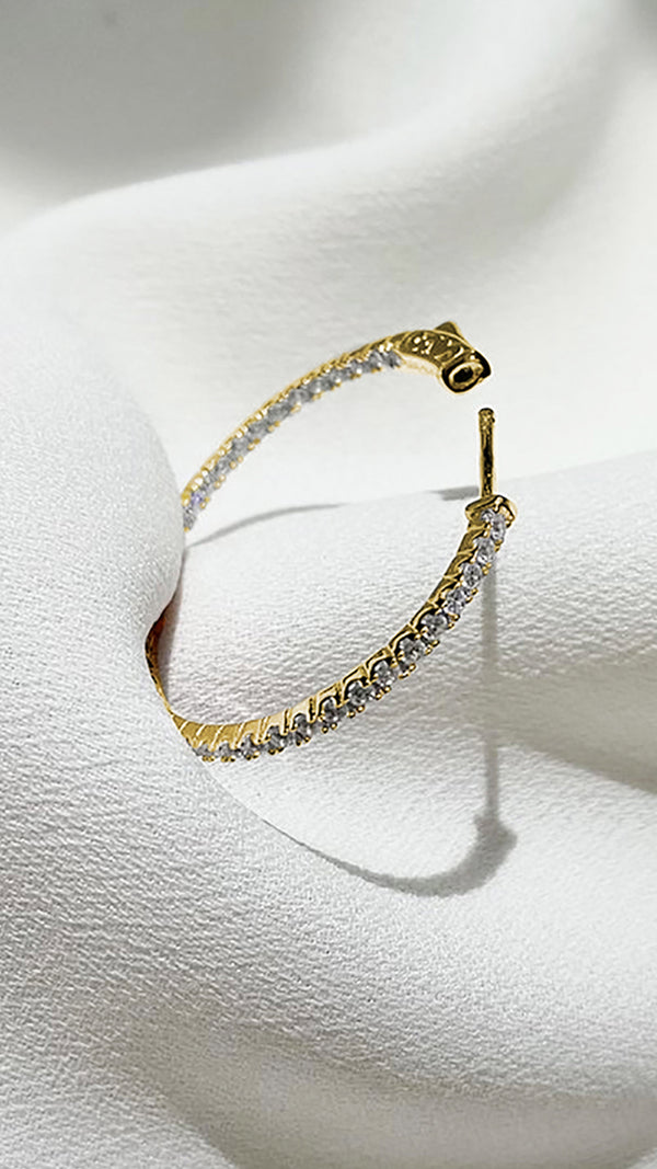 Amaia Medium Hoop Earrings Gold Vermeil