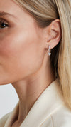 Amare Heart Hoops White Gold Plated