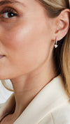 Amare Heart Hoops White Gold Plated