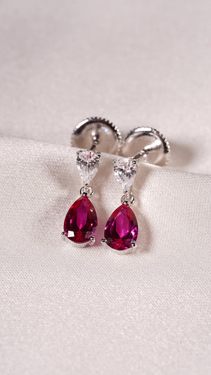 Baby Ruby Arabella Earrings Sterling Silver