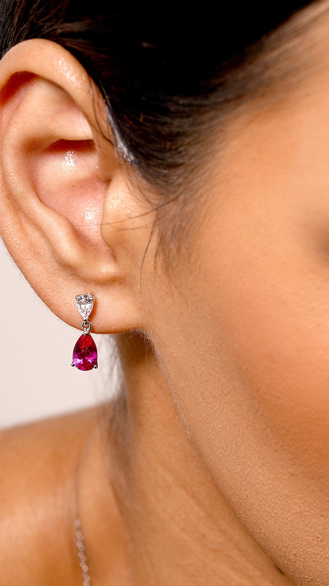 Baby Ruby Arabella Earrings Sterling Silver