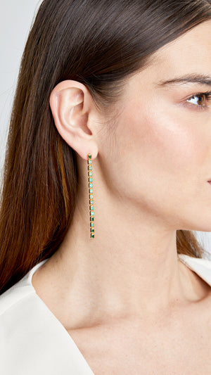 Baby Cassidy Emerald Green Earrings Gold Vermeil