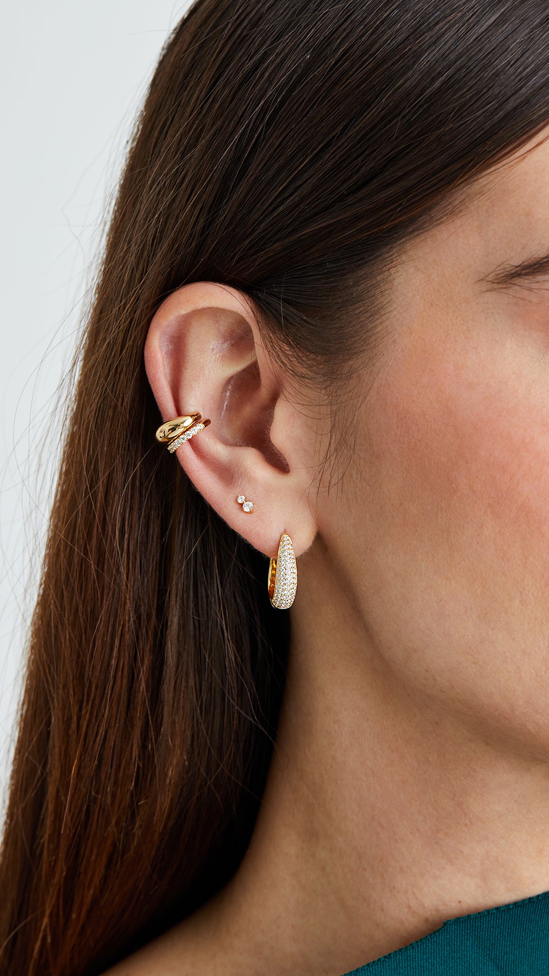 Hera Cuff Earring Nude Gold Vermeil