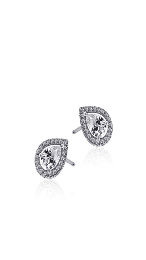 Baby Emile Studs White Gold Plated