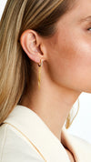 Baby Hoop Drop Earrings Gold Vermeil