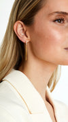 Baby Hoop Drop Earrings Gold Vermeil