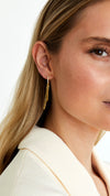 Baby Hoop Drop Earrings Gold Vermeil