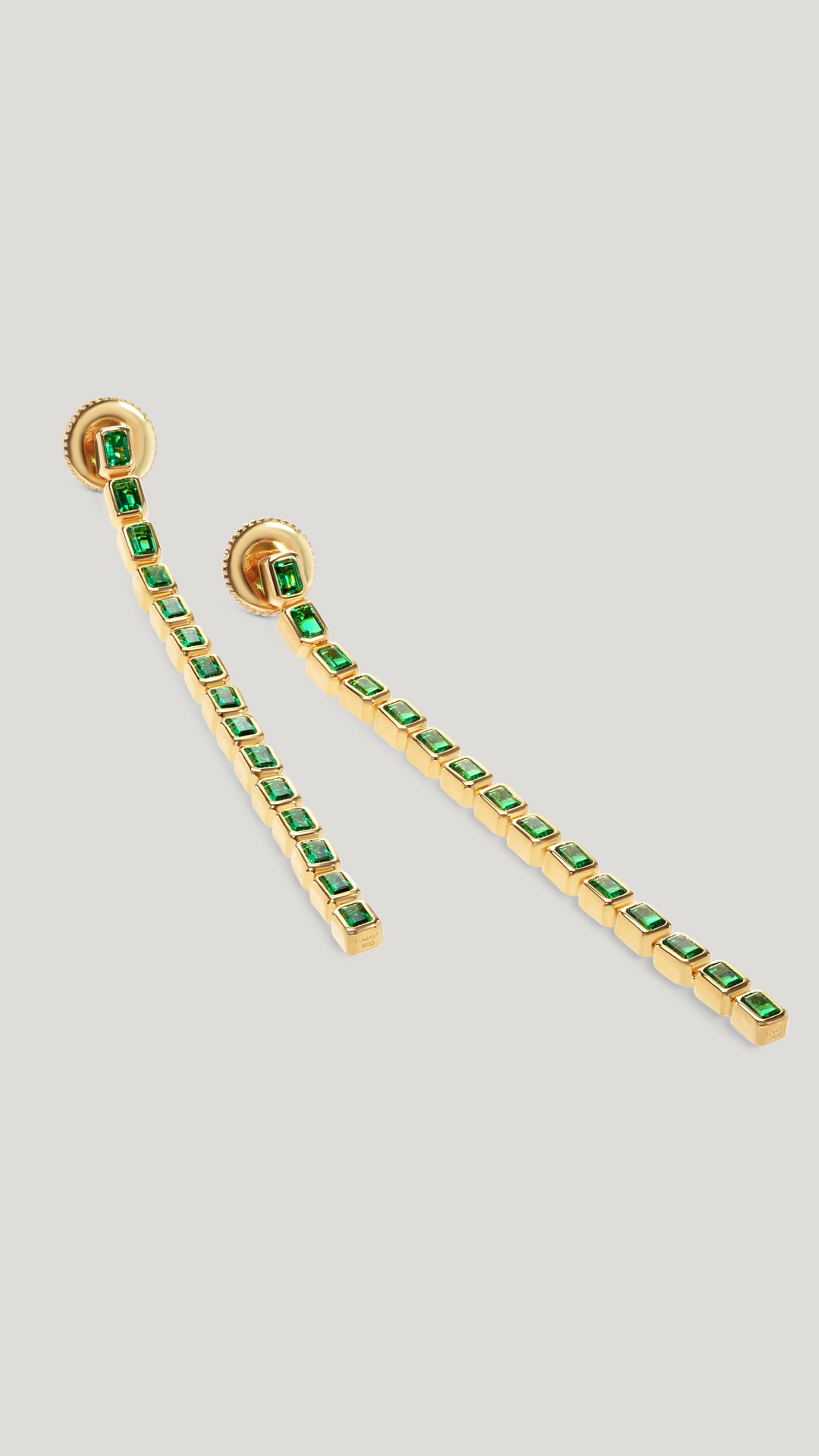 Baby Cassidy Earrings Emerald 18K Gold Vermeil