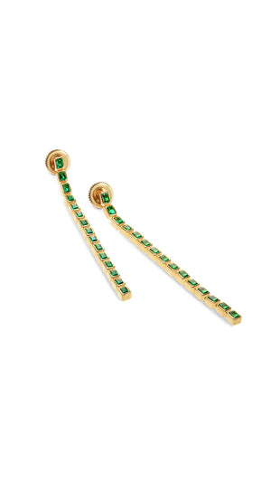 Baby Cassidy Emerald Green Earrings Gold Vermeil