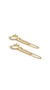 Baby Hoop Drop Earrings Gold Vermeil