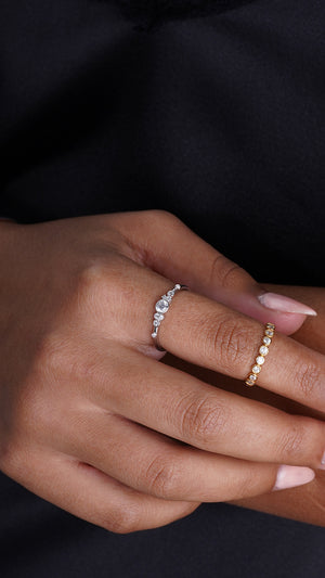 Ambra Ring White Gold Plated