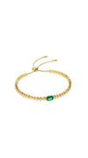 Quentin Emerald Green Bracelet Gold Vermeil