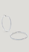 Amaia Medium Hoops White Gold Plated