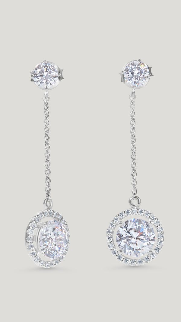 Ida Drop Earrings 9K White Gold