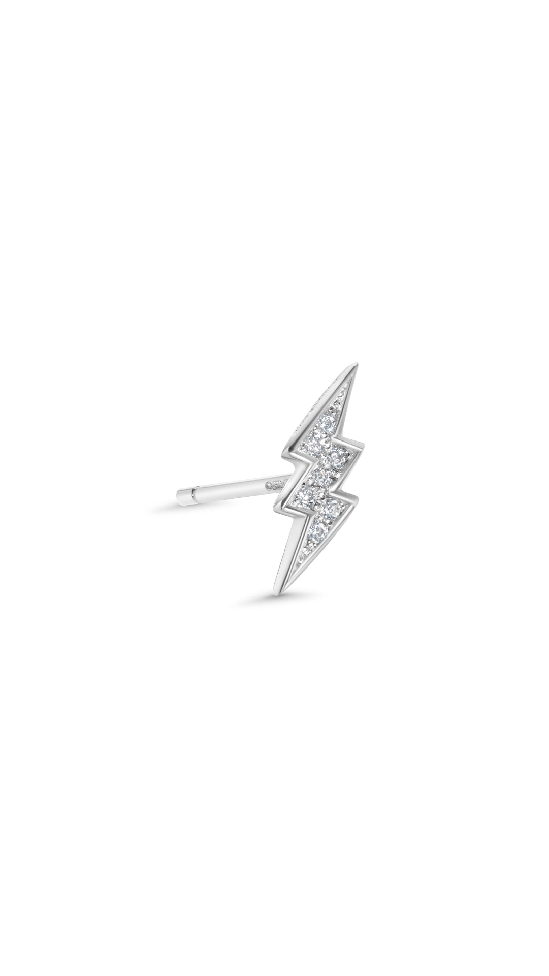 Lightning Stud Earring Sterling Silver