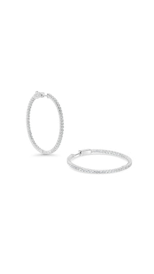 Paloma Hoop Earrings Large Sterling Silver