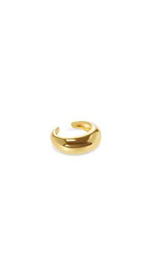 Snug-fit gold ear cuff for women for effortless earring layering