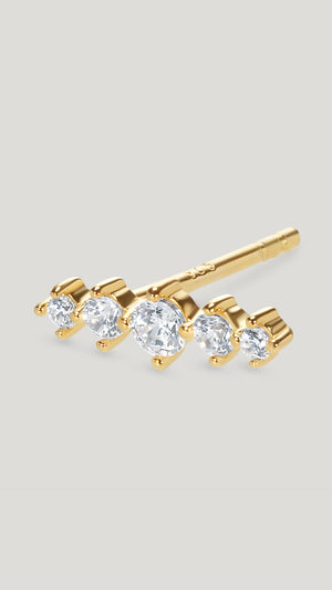 Haru dainty stud earring in 18k gold vermeil on sterling silver