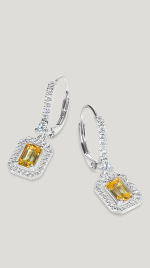 Moxie Earrings Yellow White Gold Plated