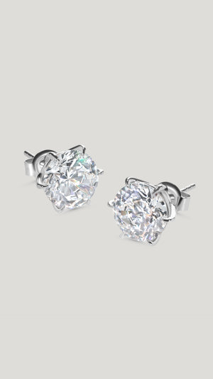 Fiona Studs 9K White Gold