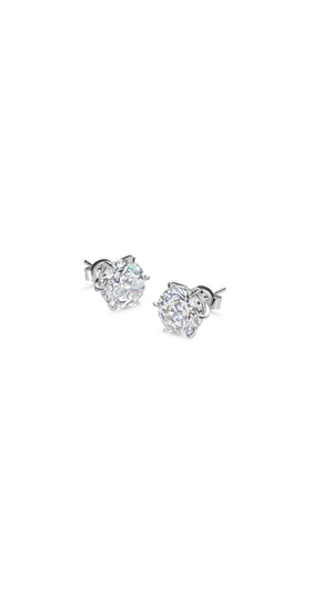 Fiona Stud Earrings 9K White Gold