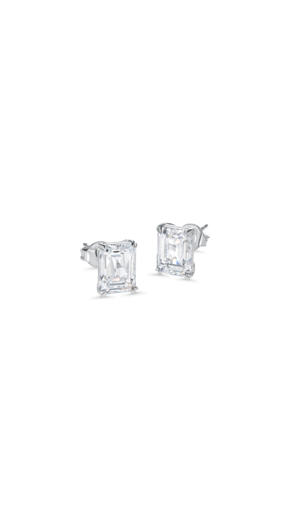 Fulton Stud Earrings 9K White Gold