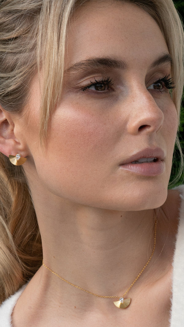 Celene Stud Earrings Gold Vermeil