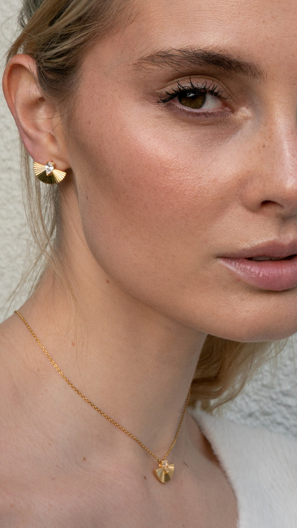 Celene Stud Earrings Gold Vermeil