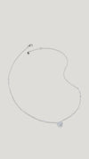 Cora heart necklace for women in white gold plated sterling silver. 