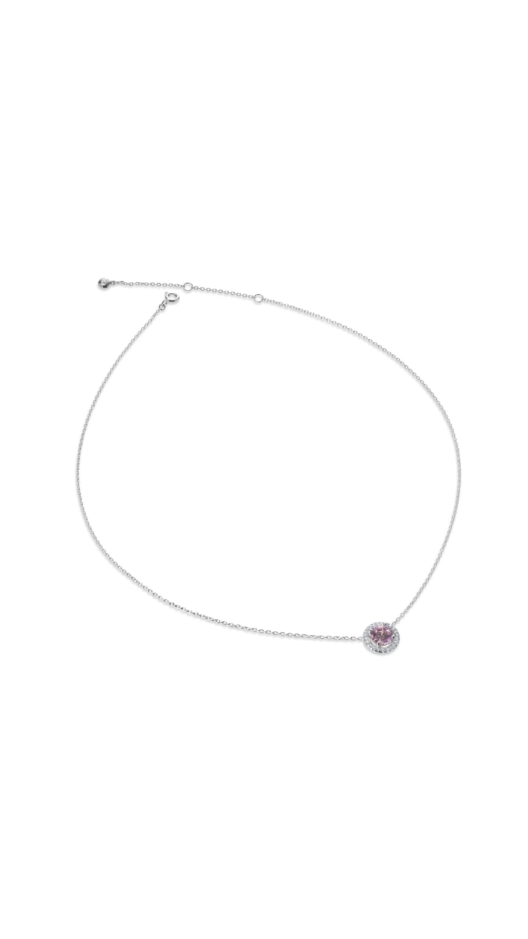 Gwen Pink Necklace Sterling Silver