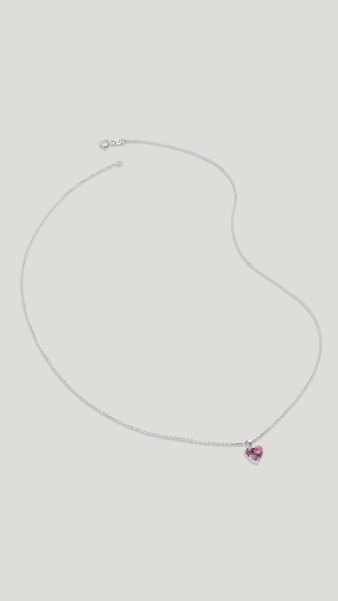 Camden Pink Pendant 9K White Gold