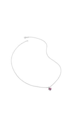 Camden Light Pink Necklace 9K White Gold