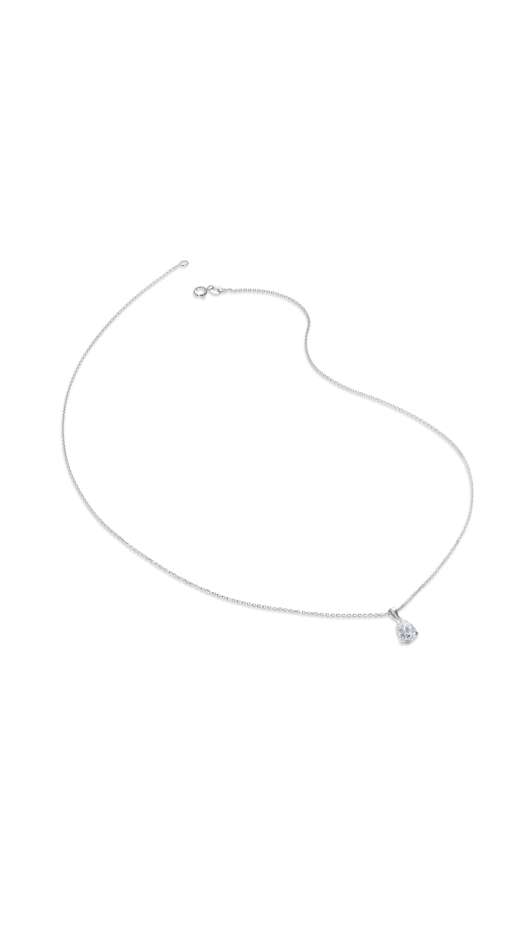 Cecile Necklace 9K White Gold