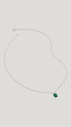 Fulton Emerald Green Necklace White Gold