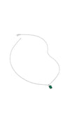 Fulton Emerald Green Necklace 9K White Gold