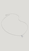 9K Solid white gold pendant necklace for women