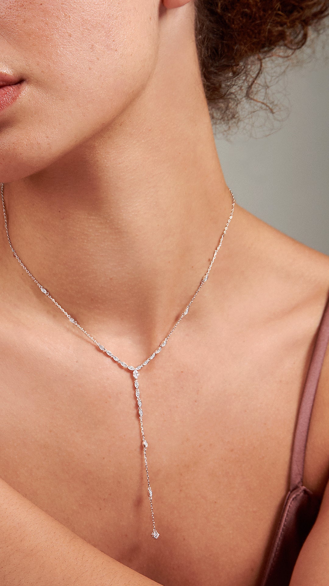 Calluna Necklace White Gold Plated