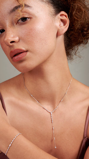 Calluna Necklace White Gold Plated