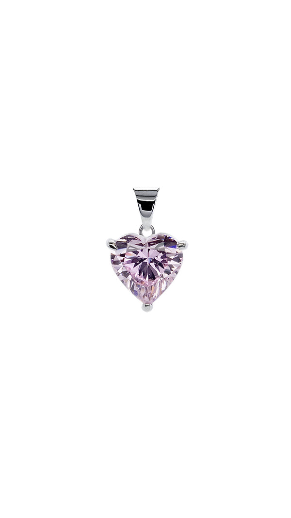 Camden Pink Pendant 9K White Gold