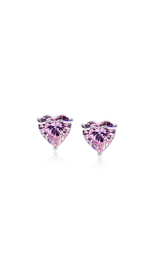 Camden Pink Heart Studs